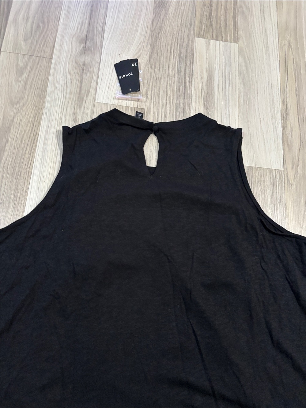 Torrid Black Lace-Front See Through Sleeveless Tank Top Size 4X NWT - Picture 5 of 11